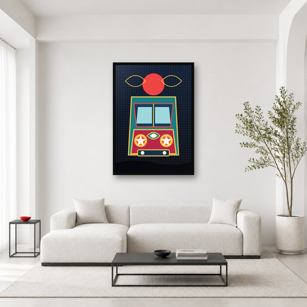 Pakistani truck art wall art styled in a bright editorial room