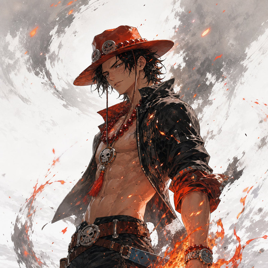 Portgas D. Ace One Piece artwork preview with character fully visible