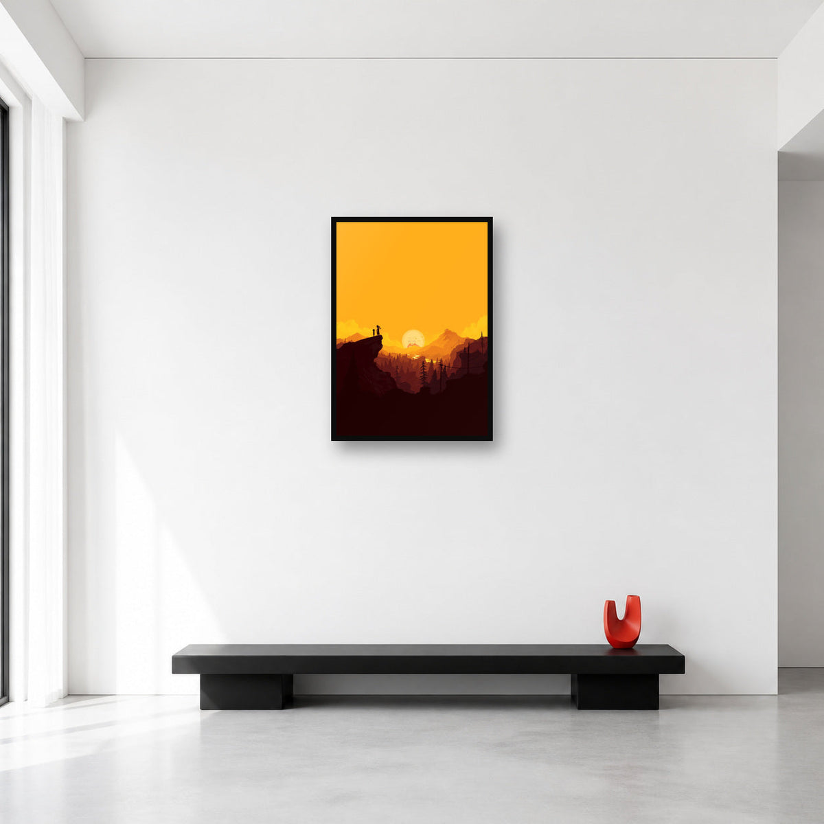 Rick and Morty Sunset Canyon Wall Art in Medium (A2) size reference