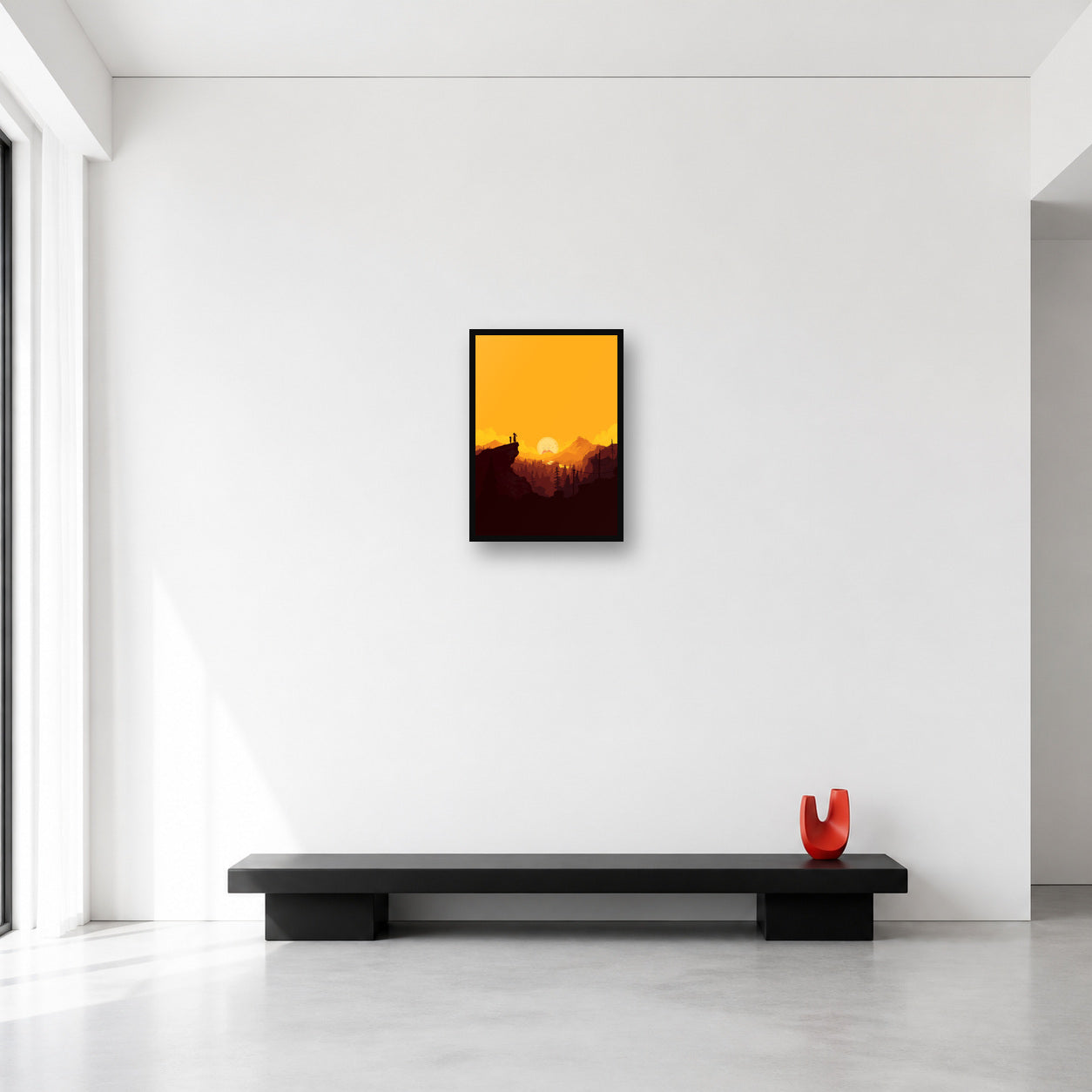 Rick and Morty Sunset Canyon Wall Art in Small (A3) size reference