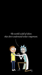Rick and Morty World Is Full of Idiots Quote Wall Art full artwork preview
