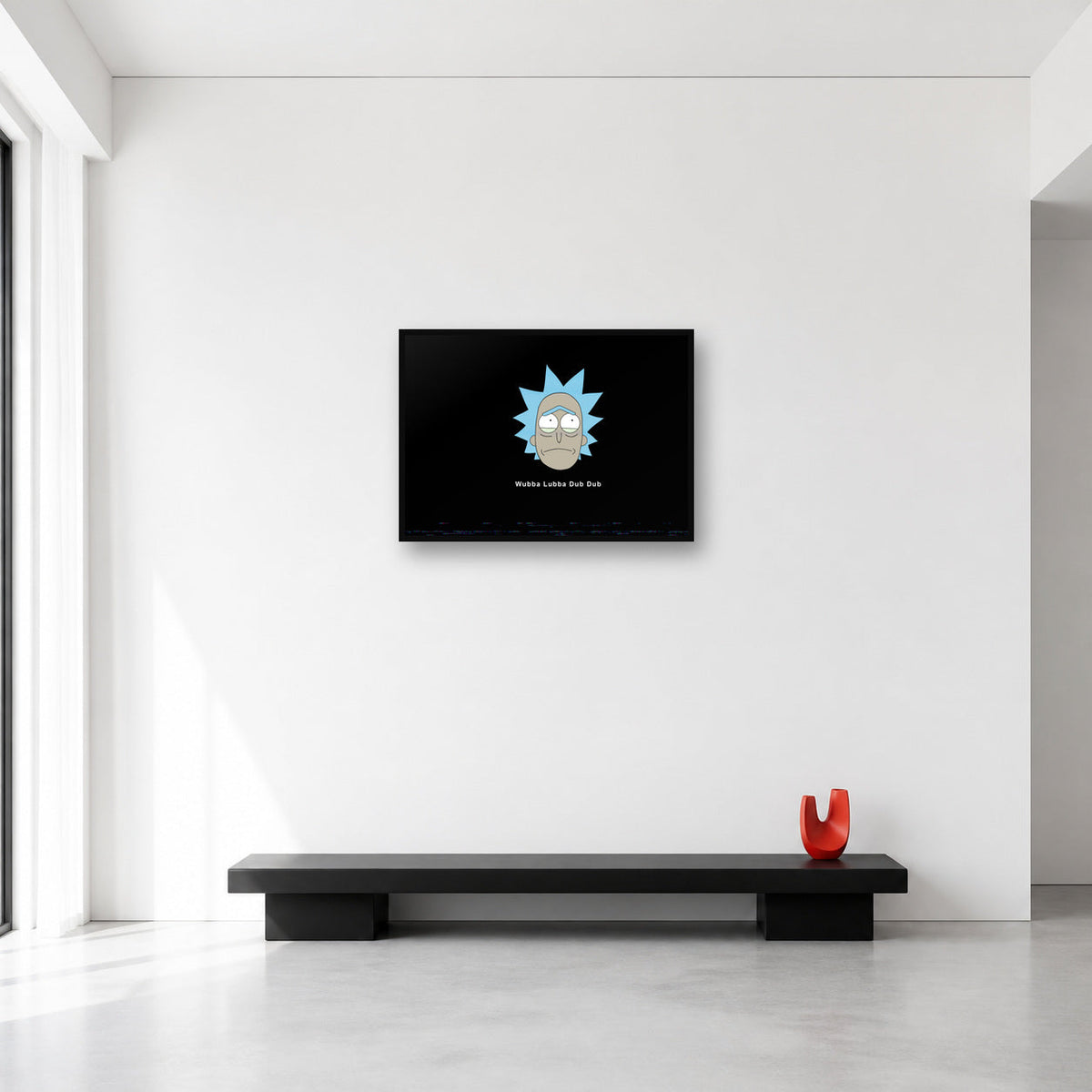 Wubba Lubba Dub Dub Rick and Morty Wall Art in Medium (A2) size reference