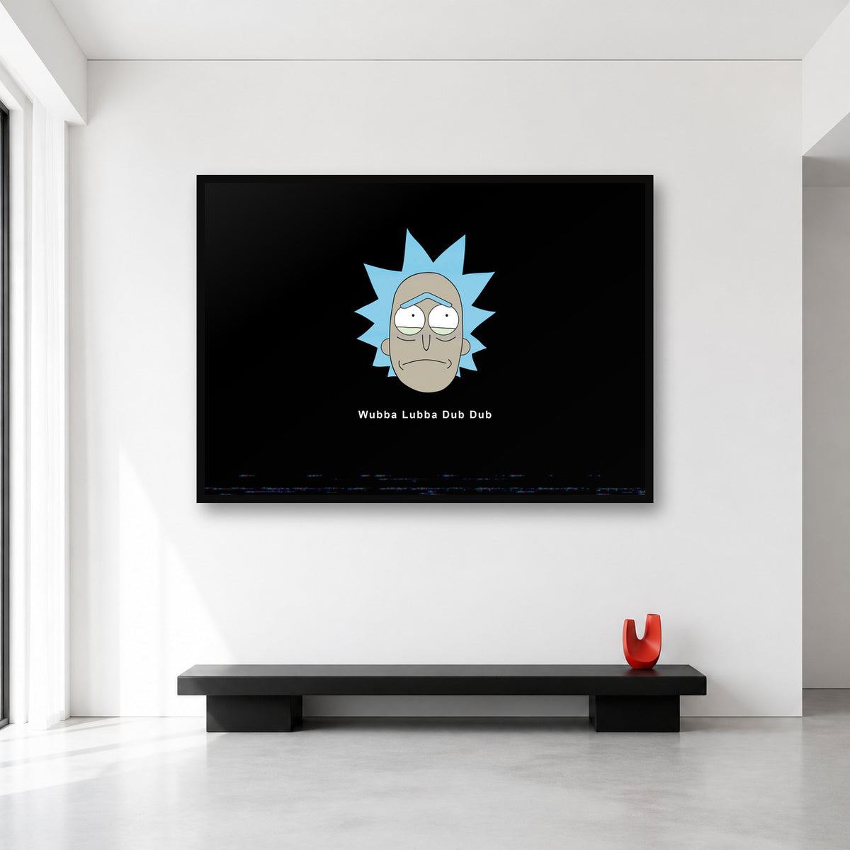 Wubba Lubba Dub Dub Rick and Morty Wall Art in XL (A0) size reference