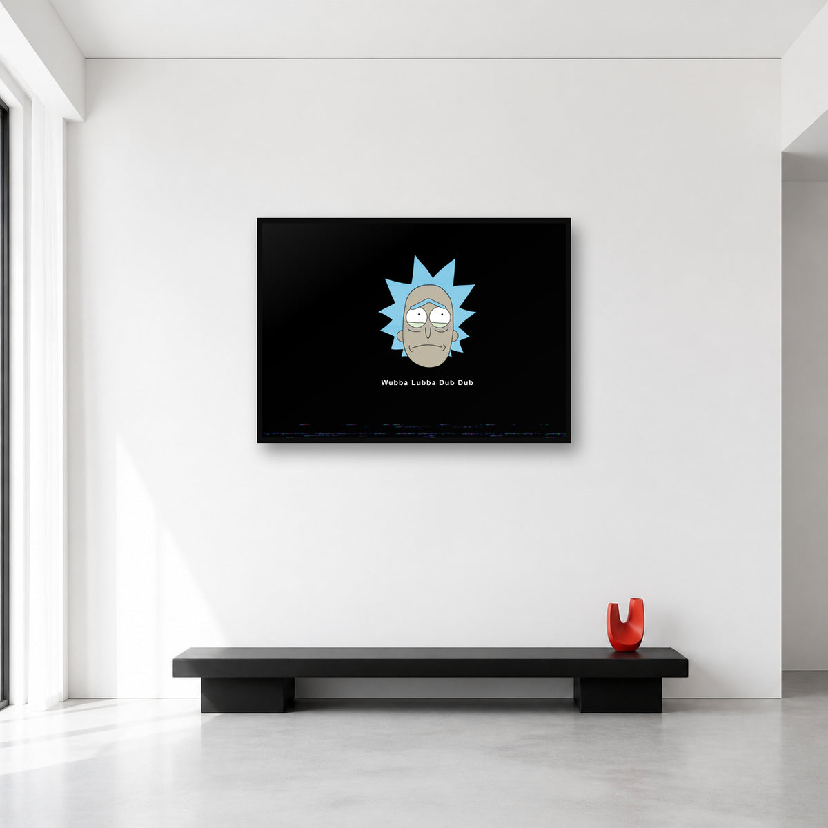 Wubba Lubba Dub Dub Rick and Morty Wall Art in Large (A1) size reference