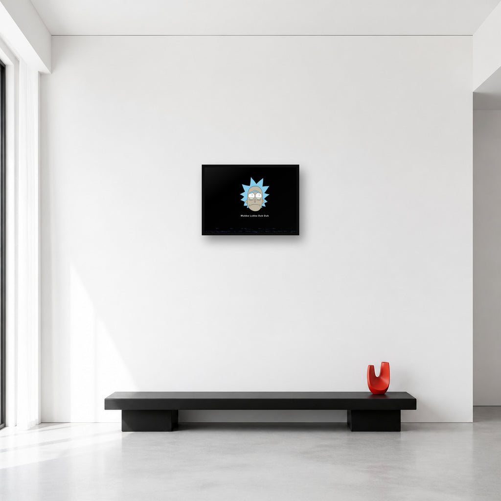 Wubba Lubba Dub Dub Rick and Morty Wall Art in Small (A3) size reference