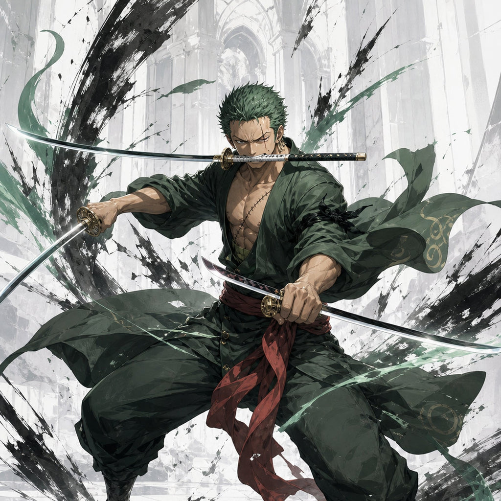 Roronoa Zoro One Piece artwork preview with character fully visible