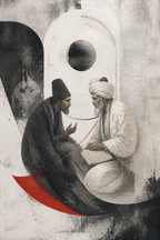 Rumi and Shams Sufi wall art full artwork preview