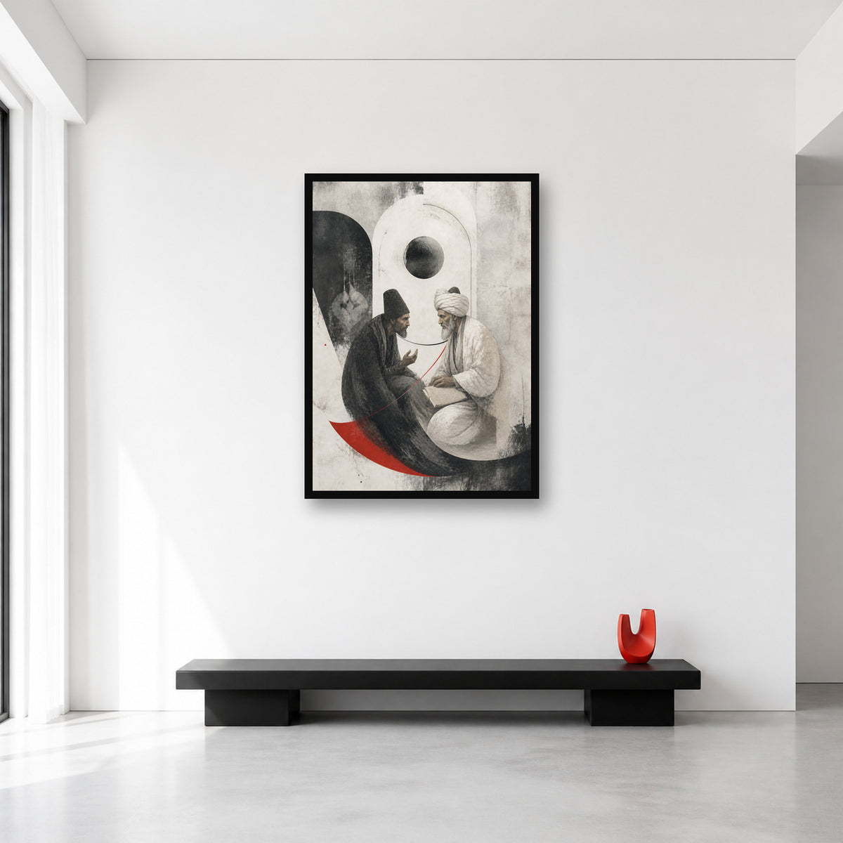 Rumi and Shams Sufi wall art in Large (A1) size reference