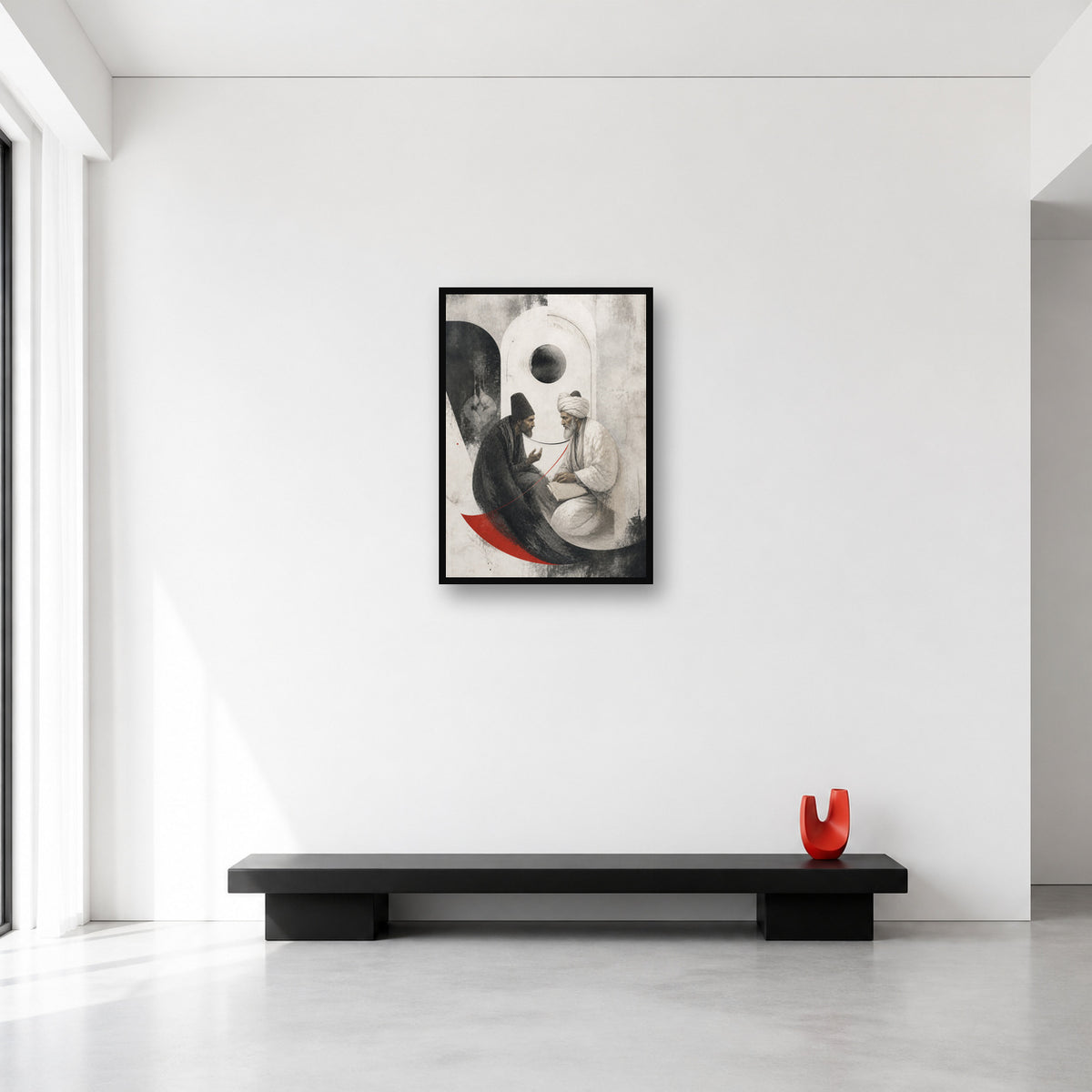 Rumi and Shams Sufi wall art in Medium (A2) size reference