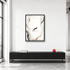 Sabr expressive calligraphy wall art in a collector studio