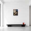 Bas Theek Hoon Sad Pakistani Frog Wall Art Small A3 size reference in a minimal room