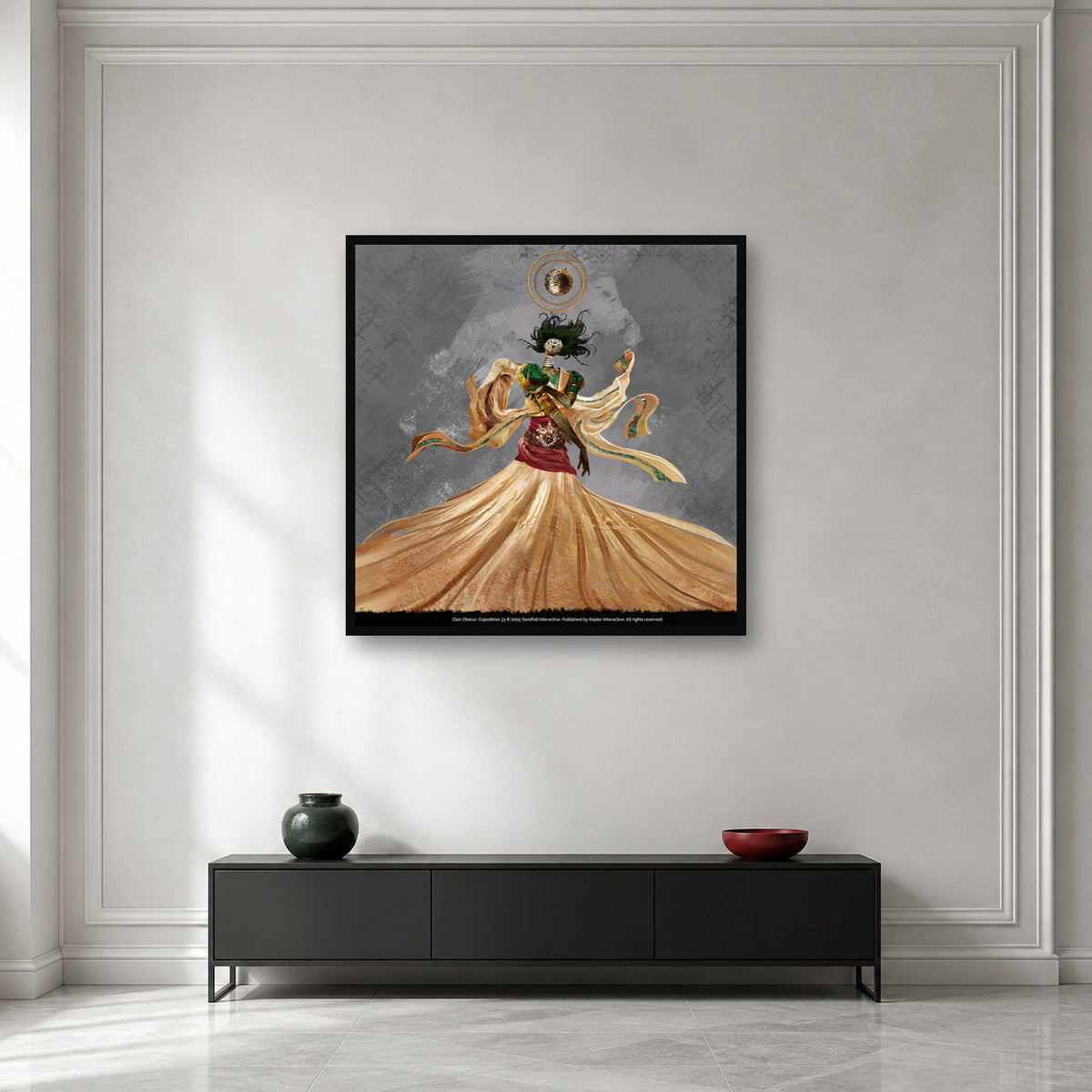 Sirène wall art displayed in a bright art-directed interior