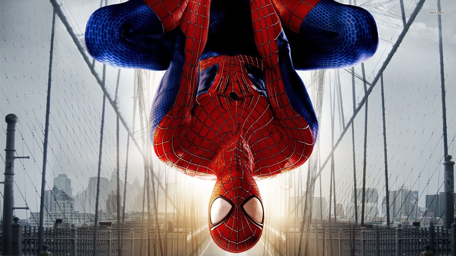 Spider-Man Upside Down Bridge Wall Art full artwork preview