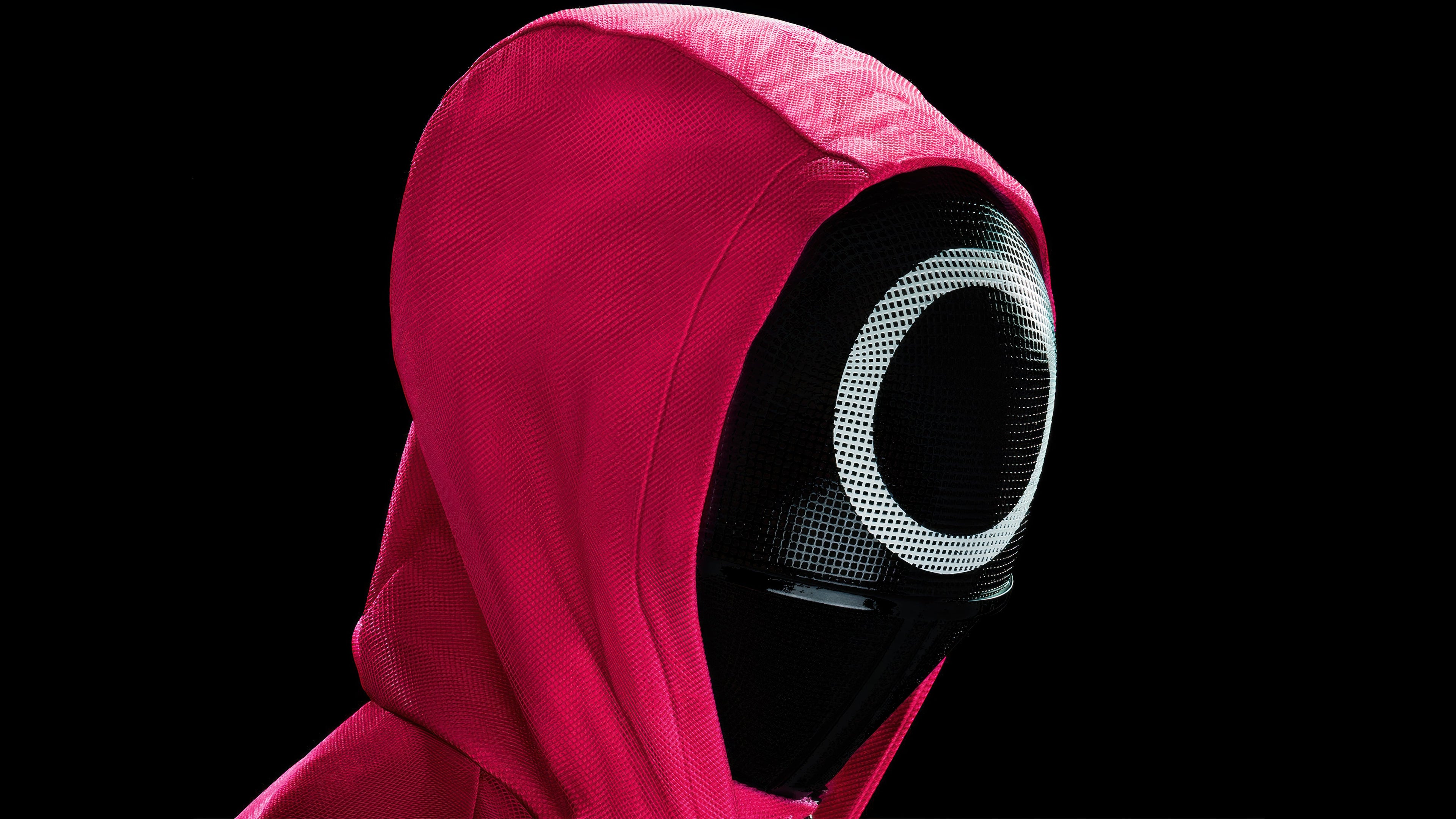 Squid Game Circle Guard Mask Wall Art full artwork preview