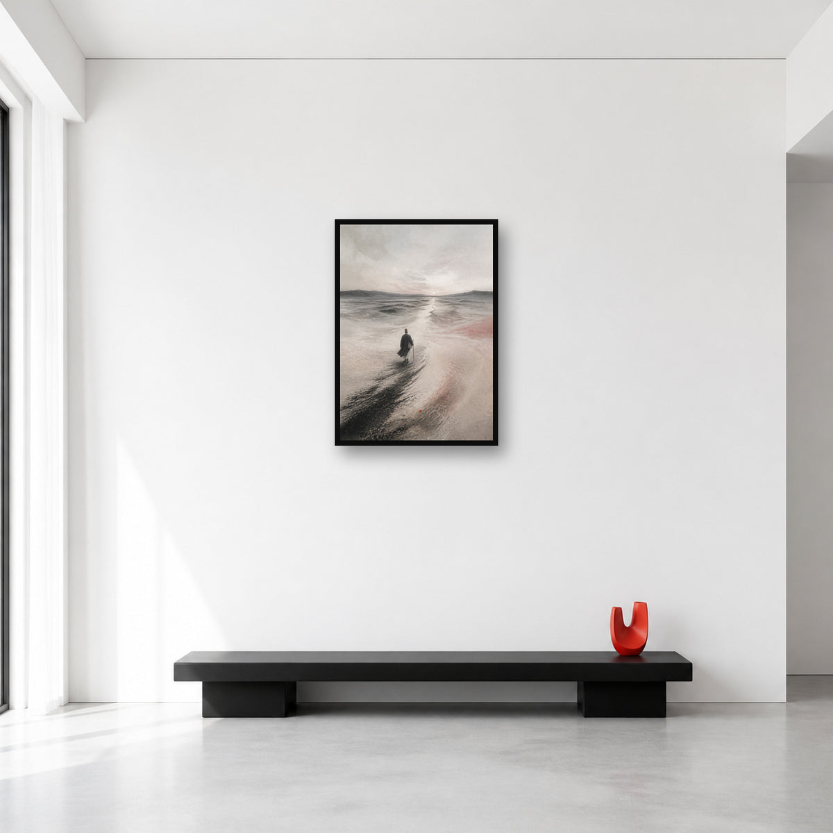 Sufi traveller desert wall art in Medium (A2) size reference