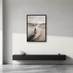 Sufi traveller desert wall art shown in an artwork-directed room
