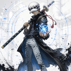 Trafalgar Law One Piece artwork preview with character fully visible