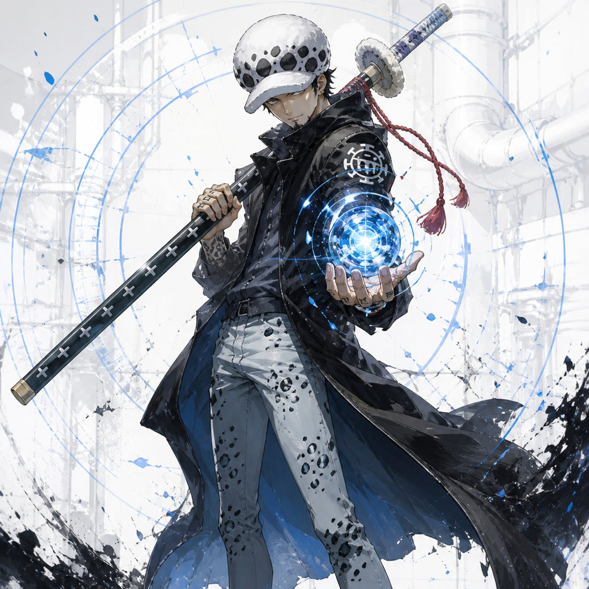 Trafalgar Law One Piece artwork preview with character fully visible